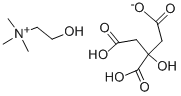 Choline dihydrogencitrate salt Struktur