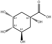 D-(-)-キナ酸 化学構造式