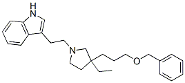 3-[2-[3-[3-(Benzyloxy)propyl]-3-ethyl-1-pyrrolidinyl]ethyl]-1H-indole Struktur