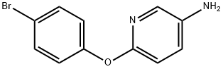 6-(4-ブロモフェノキシ)ピリジン-3-アミン 化学構造式