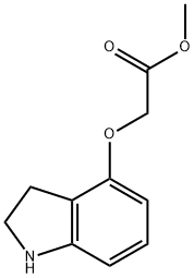 Acetic acid, 2-[(2,3-dihydro-1H-indol-4-yl)oxy]-, Methyl ester Structure