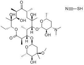 硫氰酸红霉素,7704-67-8,结构式