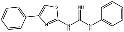 1-Phenyl-3-(4-phenyl-2-thiazolyl)guanidine Structure