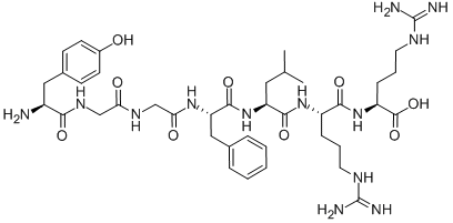 H-TYR-GLY-GLY-PHE-LEU-ARG-ARG-OH Structure