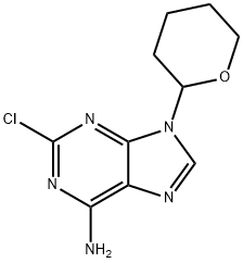 2-Chloro-9-(tetrahydropyran-2-yl)adenine 结构式