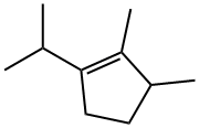 1-イソプロピル-2,3-ジメチル-1-シクロペンテン 化学構造式
