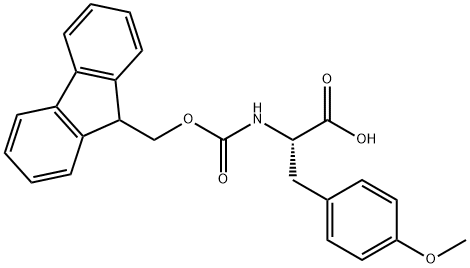 N-[(9H-フルオレン-9-イルメトキシ)カルボニル]-O-メチル-L-チロシン 化学構造式