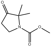 2,2-diMethyl-3-oxo-1-Pyrrolidinecarboxylic acid Methyl ester Struktur