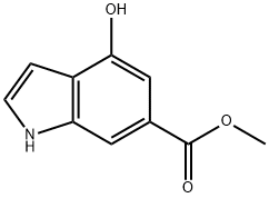 4-ヒドロキシ-1H-インドール-6-カルボン酸メチル 化学構造式