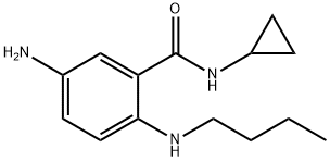 Benzamide, 5-amino-2-(butylamino)-N-cyclopropyl- (9CI) Structure
