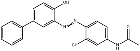 N-[3-chloro-4-[(4-hydroxy[1,1'-biphenyl]-3-yl)azo]phenyl]acetamide 结构式