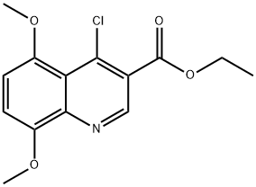 乙基 4-氯-5,8-二甲氧基喹啉-3-羧酸酯 结构式