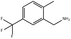 2-メチル-5-(トリフルオロメチル)ベンジルアミン 化学構造式