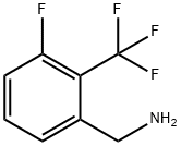 3-フルオロ-2-(トリフルオロメチル)ベンジルアミン 化学構造式