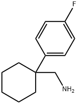 1-[1-(4-FLUOROPHENYL)CYCLOHEXYL]METHANAMINE 化学構造式