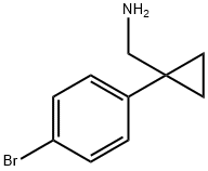 (1-(4-ブロモフェニル)シクロプロピル)メタンアミン 化学構造式