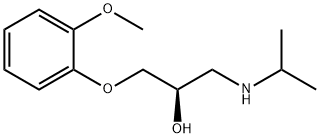 2-Propanol, 1-(2-methoxyphenoxy)-3-((1-methylethyl)amino)-, (R)- Structure