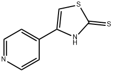 4-(4-Pyridinyl)thiazole-2-thiol 化学構造式