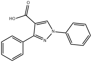 1,3-ジフェニル-1H-ピラゾール-4-カルボン酸 化学構造式