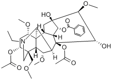 Acetylaconitine Struktur