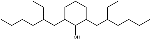 2,6-ビス(2-エチルヘキシル)シクロヘキサノール 化学構造式