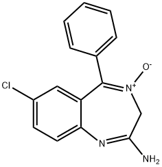 2-アミノ-7-クロロ-5-フェニル-3H-1,4-ベンゾジアゼピン4-オキシド 化学構造式