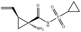 CYCLOPROPANECARBOXAMIDE, 1-AMINO-N-(CYCLOPROPYLSULFONYL)-2-ETHENYL-, (1R,2S)- 化学構造式