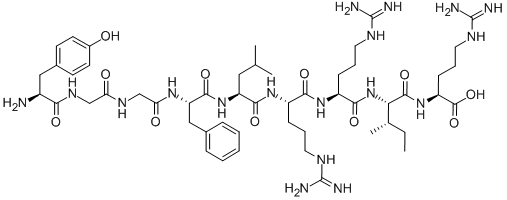 H-TYR-GLY-GLY-PHE-LEU-ARG-ARG-ILE-ARG-OH Structure