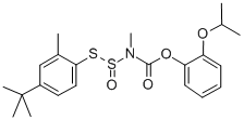 Carbamic acid, (((4-(1,1-dimethylethyl)-2-methylphenyl)thio)sulfinyl)m ethyl-, 2-(1-methylethoxy)phenyl ester Struktur