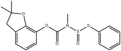 2,3-Dihydro-2,2-dimethylbenzofuranyl-7-(methyl)(phenylthiosulfinyl)car bamate Structure