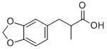 3-(1,3-ベンゾジオキソール-5-イル)-2-メチルプロパン酸 化学構造式