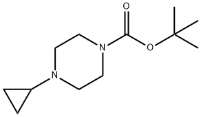 1-CYCLOPROPYLPIPERAZINE-4-CARBOXYLIC ACID TERT-BUTYL ESTER 结构式
