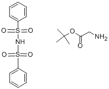 tert-Butylaminoacetat, Verbindung mit N-(Phenylsulfonyl)benzolsulfonamid (1:1)