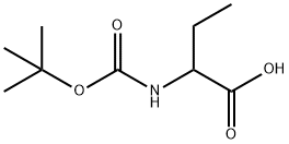 2-[(TERT-ブチルトキシカルボニル)アミノ]ブタン酸 化学構造式