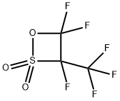 1,2,2-トリフルオロ-2-ヒドロキシ-1-トリフルオロメチルエタン-スルホン酸スルトン 化学構造式