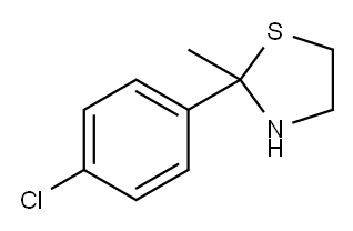 2-(p-Chlorophenyl)-2-methylthiazolidine Struktur