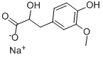 4-羟基-3-甲氧苯基-乳酸钠盐, 77305-02-3, 结构式