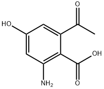 Benzoic acid, 2-acetyl-6-amino-4-hydroxy- (9CI) Struktur