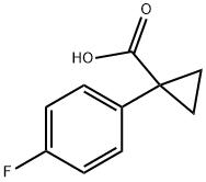 1-(4-フルオロフェニル)シクロプロパン-1-カルボン酸 化学構造式