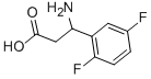 3-AMINO-3-(2,5-DIFLUORO-PHENYL)-PROPIONIC ACID,773122-52-4,结构式