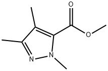 1,3,4-トリメチル-1H-ピラゾール-5-カルボン酸メチル 化学構造式
