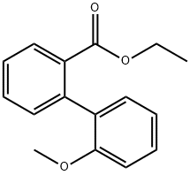 2′-メトキシビフェニル-2-カルボン酸エチル 化学構造式