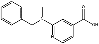 2-[ベンジル(メチル)アミノ]イソニコチン酸 化学構造式