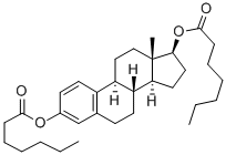 ビスヘプタン酸エストラ-1,3,5(10)-トリエン-3,17β-ジイル 化学構造式