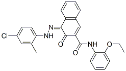 (4Z)-4-[(4-chloro-2-methyl-phenyl)hydrazinylidene]-N-(2-ethoxyphenyl)-3-oxo-naphthalene-2-carboxamide Struktur