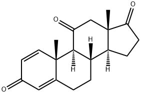アンドロスタ-1,4-ジエン-3,11,17-トリオン 化学構造式
