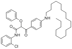 ALPHA-(4-OCTADECANYLAMINO)-BENZOYL-ALPHA-PHENOXY-N-(2-CHLORPHENYL)-ACETAMIDE Struktur