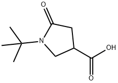 1-TERT-ブチル-5-オキソピロリジン-3-カルボン酸 化学構造式