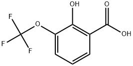 2-ヒドロキシ-3-(トリフルオロメトキシ)安息香酸 化学構造式
