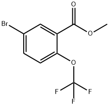 5-ブロモ-2-(トリフルオロメトキシ)安息香酸メチル 化学構造式